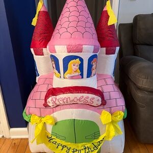 Disney Pink and Red Princess Castle Inflatable Decoration